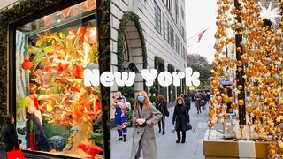 [4K]🇺🇸NYC Walk🗽Christmas Windows & Lights 2021🎄✨Macy’s, Bergdorf Goodman, 5th Ave | Nov 2021