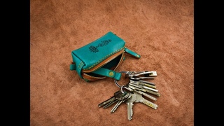 how to make leather key bag