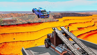 - Vehicles Jumping Over The Lava Chasm