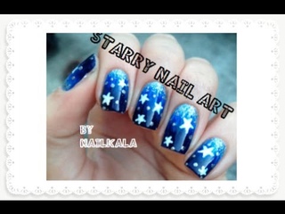 Starry Nail Art tutorial
