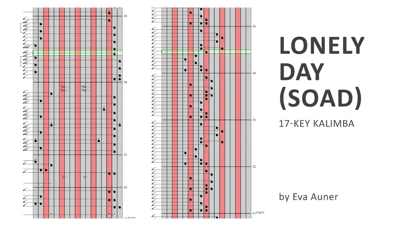 Lonely Day ( SOAD) TABS 17 key kalimba Eva