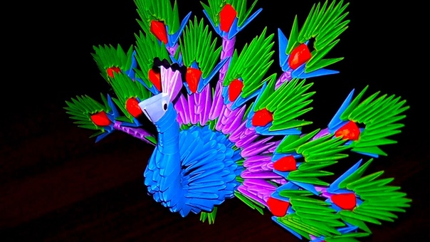 3 D origami peacock (the king of birds) tutorial