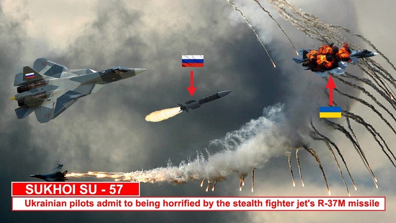 Ukrainian pilot admits being horrified by the Russian Su 57 stealth fighter jets R 37 M