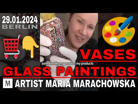 Maria Marachowska Completes Glass Paintings Vases 29, 01, 2024