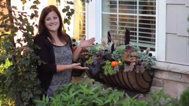 Fall Window Basket Planter