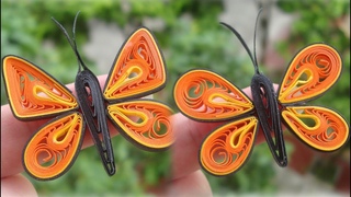 Quilling Simple Butterfly Tutorial | DIY Paper Butterfly Home Decoration