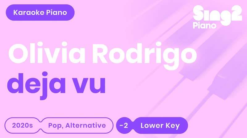 Olivia Rodrigo deja vu ( Lower Key) Karaoke