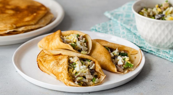 блины с селедкой