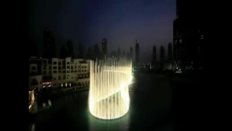Dubai Fontains Sarah Brightman and Andrea Bocelli Time to Say
