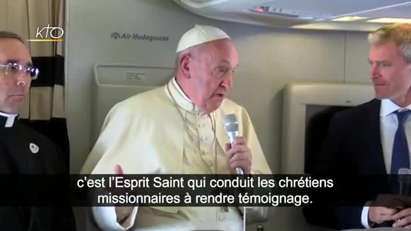 Conférence de presse du pape François, 10 septembre