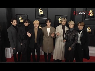 BTS arrive at the 62nd Annual GRAMMY Awards Red carpet