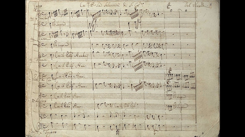 Concerto per la Solennità di San Lorenzo Del Vivaldi, RV 556 in C major ( Autograph