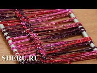 Урок 5. Асимметричная вязаная лента на вилке