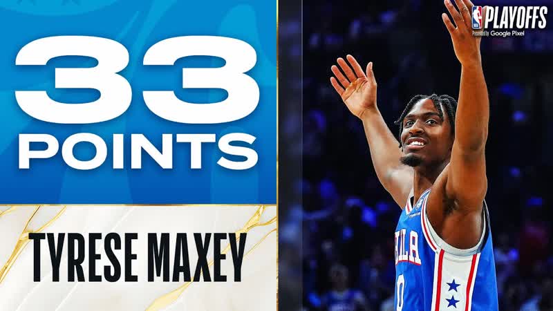Tyrese Maxey GOES OFF For 33 Points In 76ers Game 2 W , April 17,