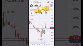 АКЦИИ ГАЗПРОМА НА СЕГОДНЯ  📈 #shorts #short #инвестиции #акции #трейдинг