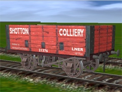 LNER Shotton Colliery 7 plank wagon