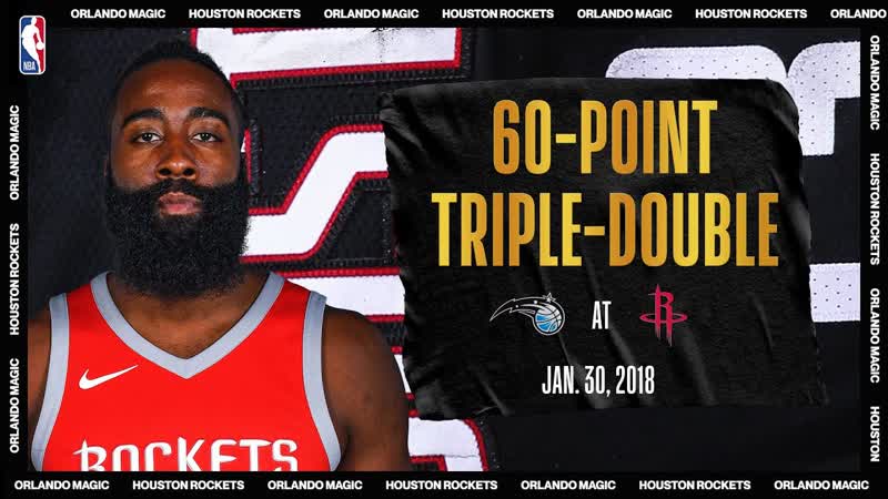 Harden Notches First Career 60 PT Triple Double, , NBATogether Live Classic