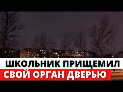 Школьник на спор засунул свой орган в дверную