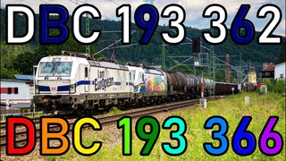 DBC 193 362 I'm European en 193 366 I'm Einziganders met gemengde trein door Knigstein! 4K
