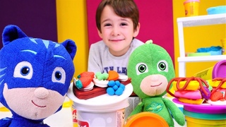 Pijamaskeliler ile Play-Doh oyunu. Baykuş Kız İçin pasta