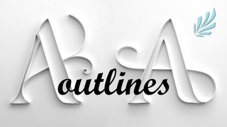 QUILLING:  Elegant Letter A Outlines
