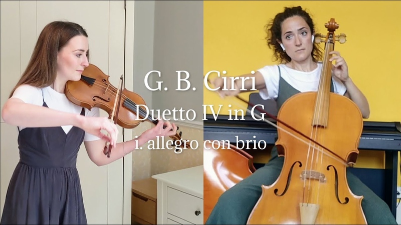 Giovanni Battista Cirri, Duo for violin cello in G major (period instruments A