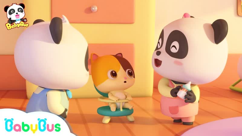 Baby Panda Takes Care of Baby, Baby Care, Diaper Change, Baby Bus Kids Songs and